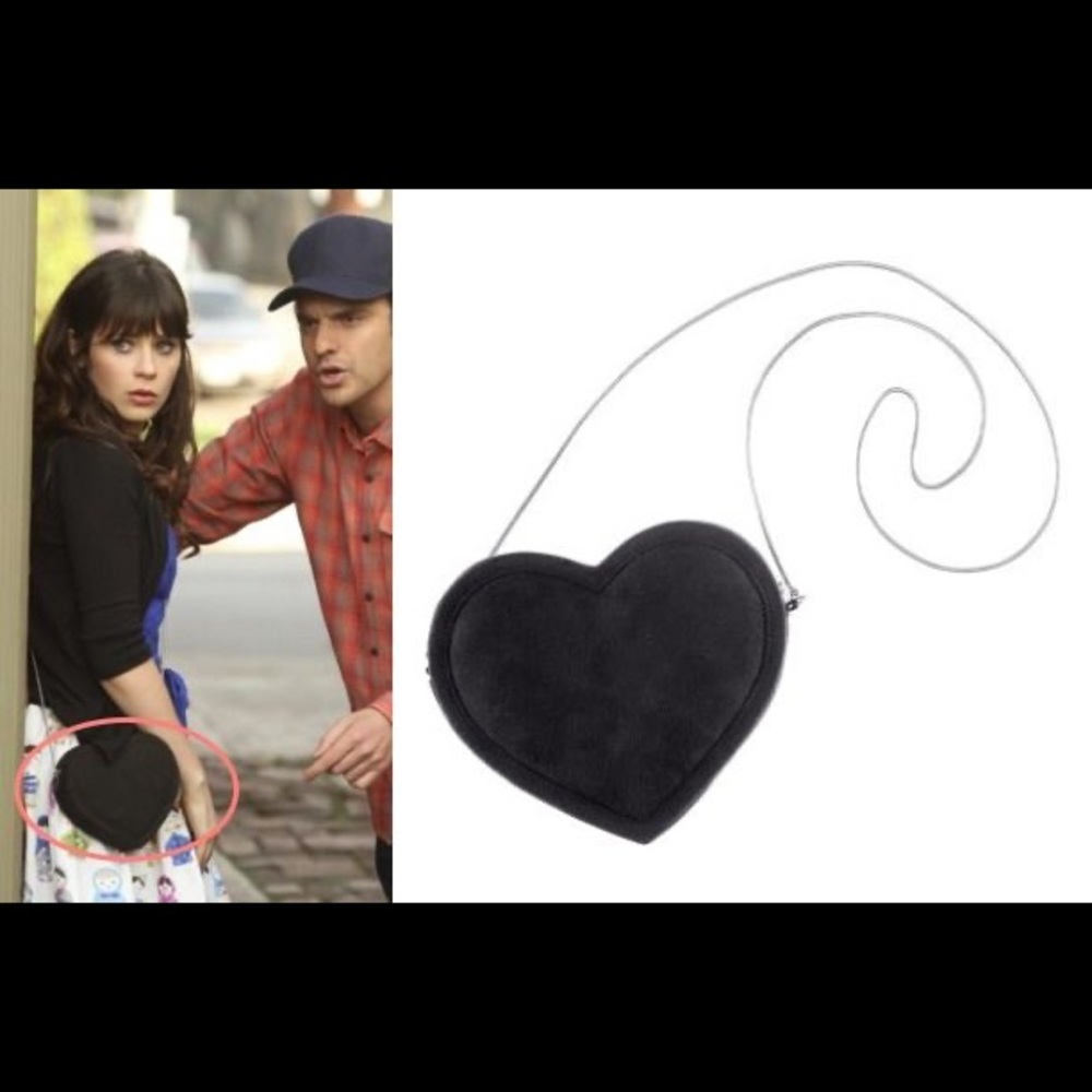 H&M Faux Suede Heart Crossbody Bag - Jess Day
